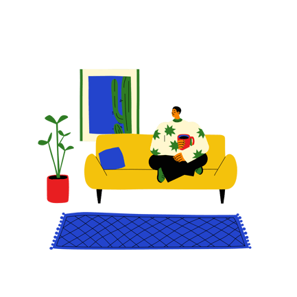 Cozy Sofa Relaxation