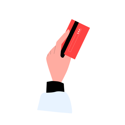 Hand Holding Red Credit Card
