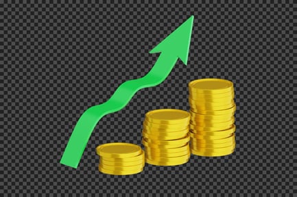 Preview: Coins with Up Arrow