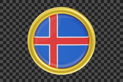 Preview: Iceland Flag Emblem