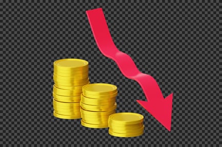 Preview: Coins with Down Arrow