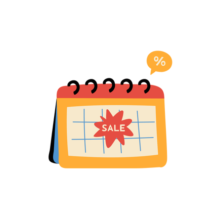 Calendário do dia de venda