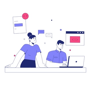 Duotone Developer Internship Illustration