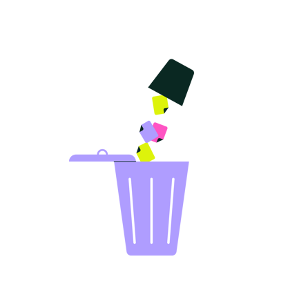 Eliminación de botes de basura