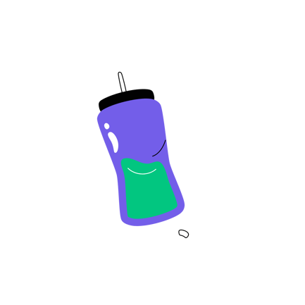 Animated Water Bottle Icon