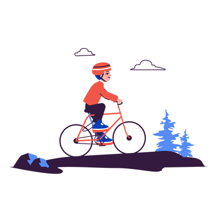 Reise mit dem Fahrrad