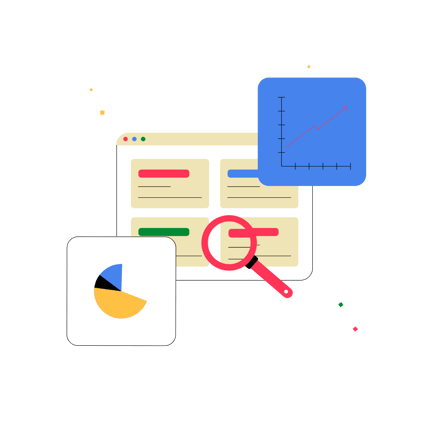 Office Board Data Analytics Flat Style Illustration