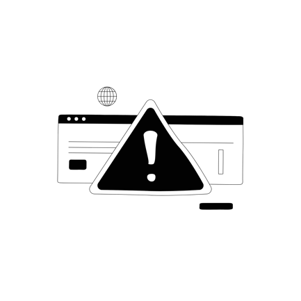 Caution Sign Line Art Illustration