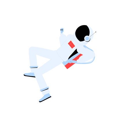 Astronaut Floating in Zero Gravity