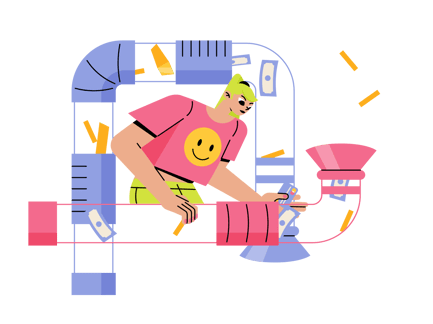 Girl With Credit Card in Money Streams