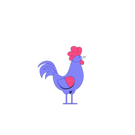 Cartoon Rooster
