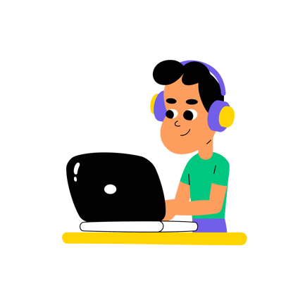 Kid Using Laptop