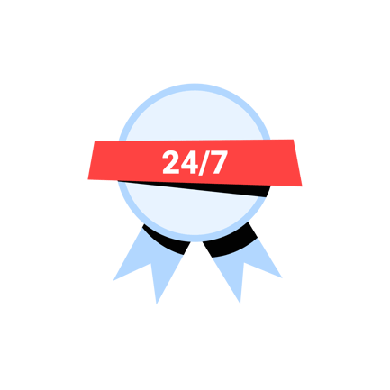 Twenty Four Seven Duotone Illustration