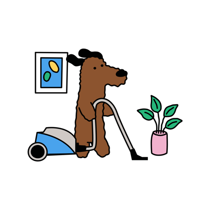 Vacuuming the Living Room