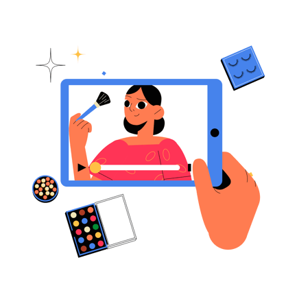 Make up Tutorial Illustration