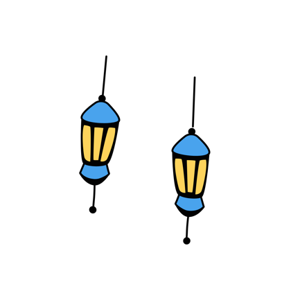 Lanternes suspendues