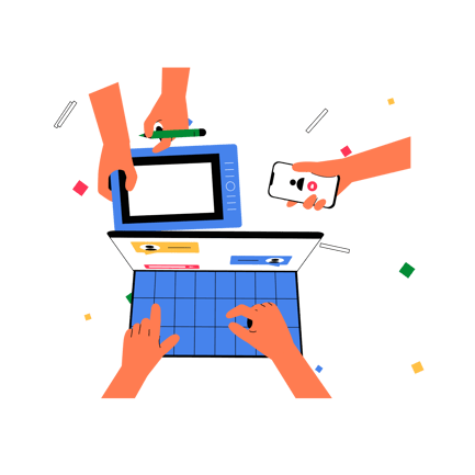 Virtual Co-Working Illustration