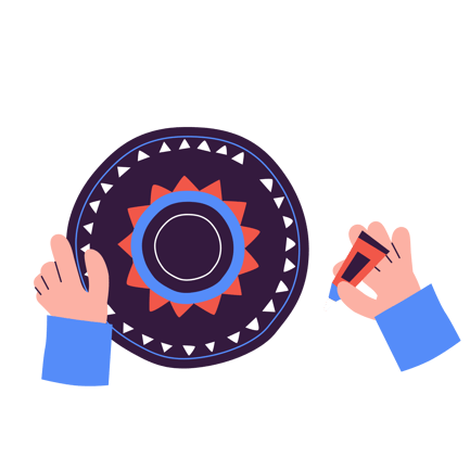 Mandala Plate Painting