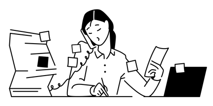 Young Woman Busy With Her Work in Office