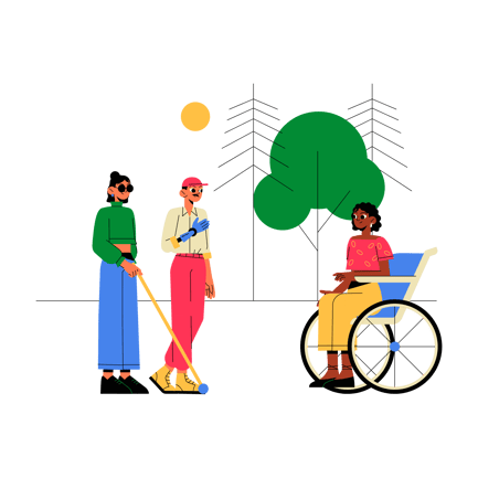 Diverse People in Community, Disability