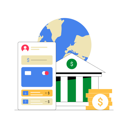 Institutional Bank Flat Design Style Illustration