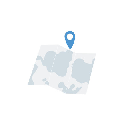 Folded Map with Location Pin Icon Animation