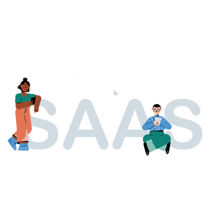 Saas Application with People Using Technology