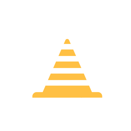 Page Not Found Cone with Bug Illustration