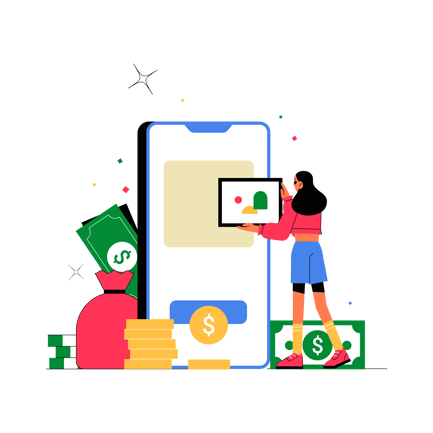 Nft Exchange Flat Illustration