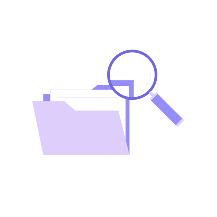 Ilustración de búsqueda de datos en estilo duotono