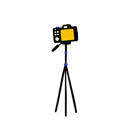 Video Camera on Tripod