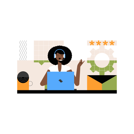 Customer Service Representative Illustration