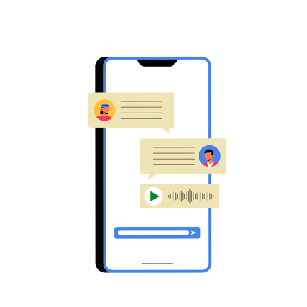 Smartphone Messaging App Conversation