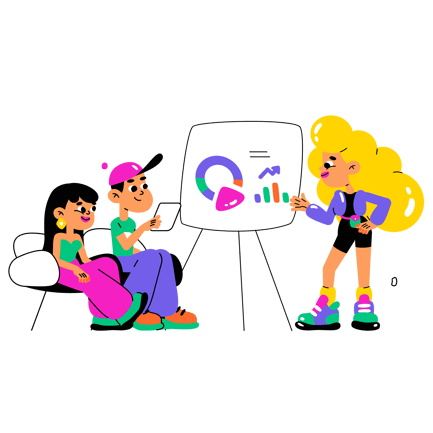 Business Presentation with Charts and Data Analysis