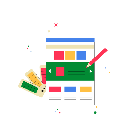 Color Theme Website Design Illustration