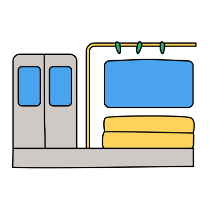 Innenraum der U-Bahn