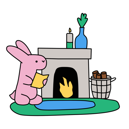 Cozy Fireplace Reading