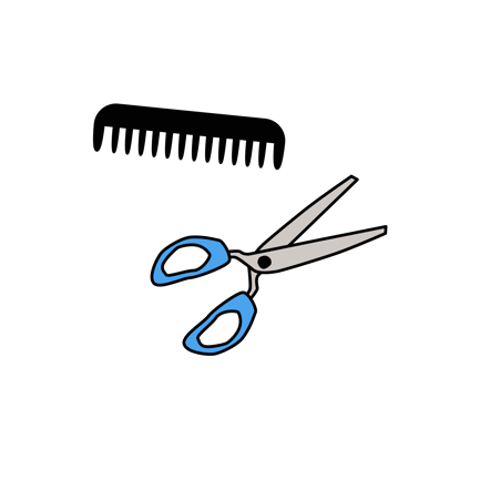Scissors and Comb