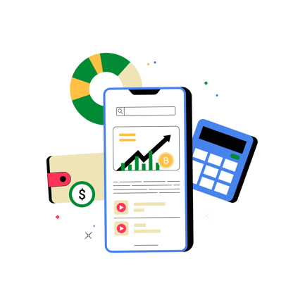 Crypto Wallet App Illustration