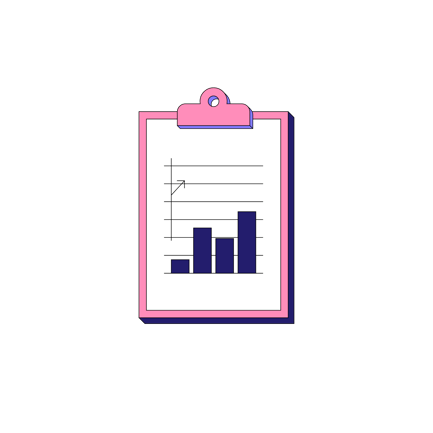 Financial Analysis Report on Clipboard Illustration