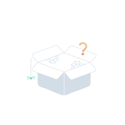 Empty Order Box with Spiderweb and Question Mark Animation
