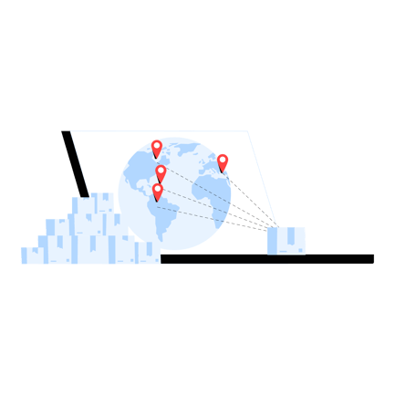 Global Online Tracking Illustration