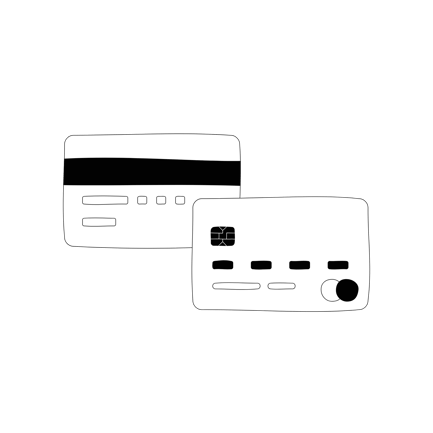 Atm Card Line Art Illustration