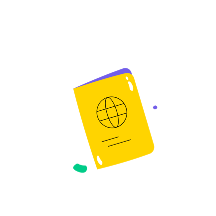 Passport Illustration for Adventure Theme