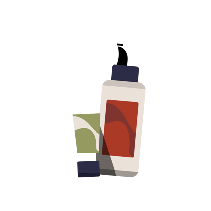 Beauty Pump Cosmetics Illustration