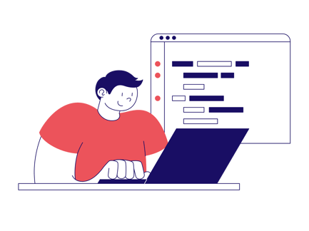 Développeur humain écrivant du code de programmation