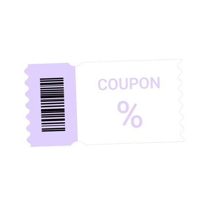 Duotone Coupon Illustration