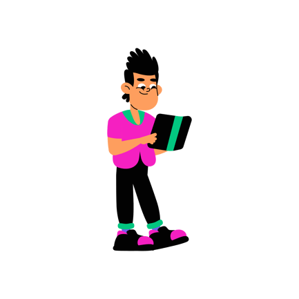 Young Boy Using Tablet