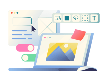 Website Design Program on Laptop Screen