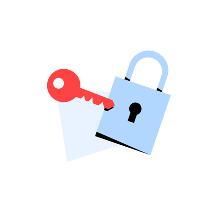 Key and Lock Security Illustration